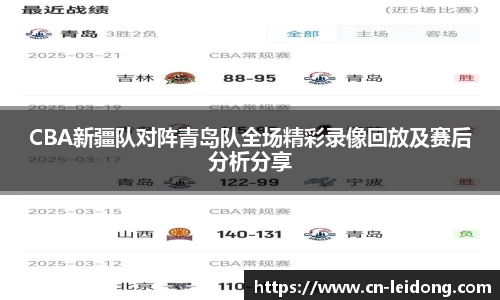 CBA新疆队对阵青岛队全场精彩录像回放及赛后分析分享